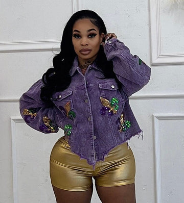 Fluer de Lis patch jacket Glamherup Beautique
